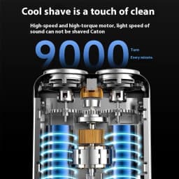 OUFELIME Mini Portable Electric Shaver for Men 9000RPM High Speed Premium Type-C Rechargeable Travel Rotary Razor Beard Trimmer