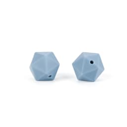 Cute-Idea 10pcs 14mm silicone icosahedron beads teething jewelry necklace bracelet chain BPA free baby product teether polygon