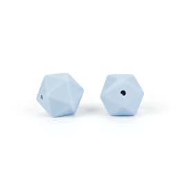 Cute-Idea 10pcs 14mm silicone icosahedron beads teething jewelry necklace bracelet chain BPA free baby product teether polygon