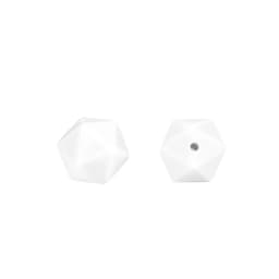 Cute-Idea 10pcs 14mm silicone icosahedron beads teething jewelry necklace bracelet chain BPA free baby product teether polygon