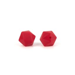 Cute-Idea 10pcs 14mm silicone icosahedron beads teething jewelry necklace bracelet chain BPA free baby product teether polygon
