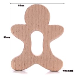 1Pcs Beech Wooden Teether Animal Shape Wood Teething for Baby Molar Rod Toys Wood Necklace Pendant Baby Chew Teether