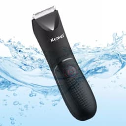 Kemei Groin Area Hair Trimmer Lawn Mower Ceramic Blade Waterproof Wet Dry Clippers Pubic Armpit Body Hair Ultimate Hygiene Razor