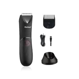 Kemei Groin Area Hair Trimmer Lawn Mower Ceramic Blade Waterproof Wet Dry Clippers Pubic Armpit Body Hair Ultimate Hygiene Razor