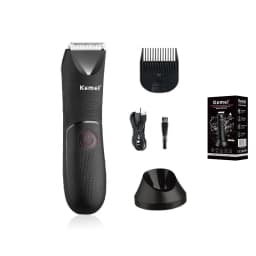 Kemei Groin Area Hair Trimmer Lawn Mower Ceramic Blade Waterproof Wet Dry Clippers Pubic Armpit Body Hair Ultimate Hygiene Razor