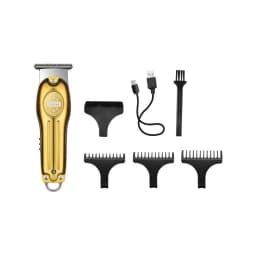 Kemei Professional Hair Trimmer Gold Clipper Men Rechargeable Barber Cordless Hair Cutting Machine Men 0mm Bareheaded T-blade