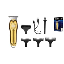 Kemei Professional Hair Trimmer Gold Clipper Men Rechargeable Barber Cordless Hair Cutting Machine Men 0mm Bareheaded T-blade
