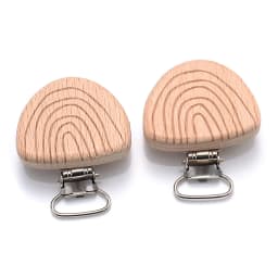 5Pcs/Lot 16 Style Beech Wooden Clip Heart Animals Rainbow Shape Dummy Clips for Baby Pacifier Chain Holder Teether Accessories