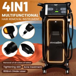 5000W 10Bars IPL Professional 4-in-1 Diode Laser 4 Wavelength Hair Removal Device Pico Laser RF Photorejuvenation Device