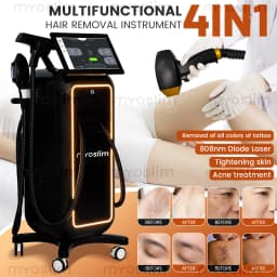 5000W 10Bars IPL Professional 4-in-1 Diode Laser 4 Wavelength Hair Removal Device Pico Laser RF Photorejuvenation Device
