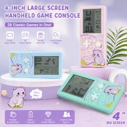 4" Large Screen Handheld Game Console 26 Classic Games Retro Portable Gaming Device Christmas Gift