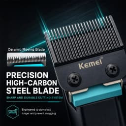 Kemei KM-2153 Clippers for Men LED Display Fade Blade 8000RPM 2000mAh 2-Speed 5W DC Motor Professional Hair Cutting Machine