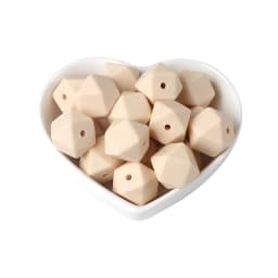 BOBO.BOX 30pcs 14mm Hexagon Silicone Beads Food Grade Silicone Baby Teether BPA Free Baby Teething Pacifier Chain Beads Pendant