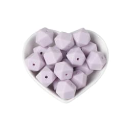 BOBO.BOX 30pcs 14mm Hexagon Silicone Beads Food Grade Silicone Baby Teether BPA Free Baby Teething Pacifier Chain Beads Pendant