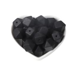 BOBO.BOX 30pcs 14mm Hexagon Silicone Beads Food Grade Silicone Baby Teether BPA Free Baby Teething Pacifier Chain Beads Pendant