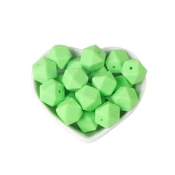 BOBO.BOX 30pcs 14mm Hexagon Silicone Beads Food Grade Silicone Baby Teether BPA Free Baby Teething Pacifier Chain Beads Pendant