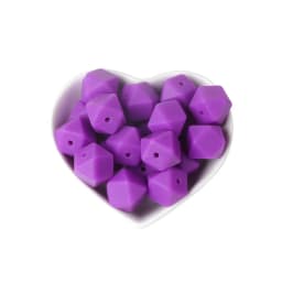 BOBO.BOX 30pcs 14mm Hexagon Silicone Beads Food Grade Silicone Baby Teether BPA Free Baby Teething Pacifier Chain Beads Pendant