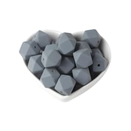 BOBO.BOX 30pcs 14mm Hexagon Silicone Beads Food Grade Silicone Baby Teether BPA Free Baby Teething Pacifier Chain Beads Pendant