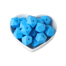 BOBO.BOX 30pcs 14mm Hexagon Silicone Beads Food Grade Silicone Baby Teether BPA Free Baby Teething Pacifier Chain Beads Pendant