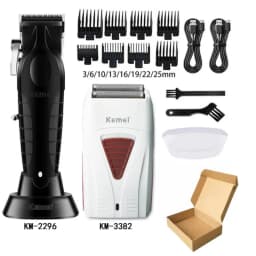 Kemei Hair Clipper Km-2296 Km-1071 Km-3382 Barber Blading Hair Cutting Machine Clipper Grooming Cordless Rechargeable Shaver