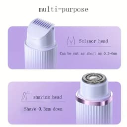 USB Rechargeable Electric Bikini Trimmer, 2-in-1 Painless Shaving Device, Suitable for Daily Travel Grooming