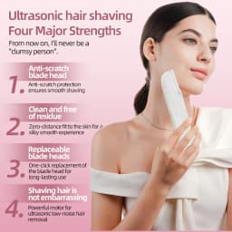 Rechargeable Exfoliating Shaver for Women with Light, Includes 6 Replacement Blades; Tool for Facial Exfoliation and Removing Bo