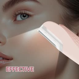 Rechargeable Exfoliating Shaver for Women with Light, Includes 6 Replacement Blades; Tool for Facial Exfoliation and Removing Bo