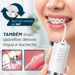 Portable Smart Electric Oral Irrigator Water Flosser with 4 Jets 3 Modes Rechargeable Dental Teeth Cleaner Travel and Daily Use