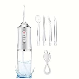 Portable Smart Electric Oral Irrigator Water Flosser with 4 Jets 3 Modes Rechargeable Dental Teeth Cleaner Travel and Daily Use