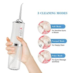 Portable Smart Electric Oral Irrigator Water Flosser with 4 Jets 3 Modes Rechargeable Dental Teeth Cleaner Travel and Daily Use