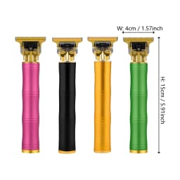 USB Rechargeable T Outline Hair Trimmer Professional Barber Hair Clipper Handle Zero Gap Shaver for Men Beard Styling