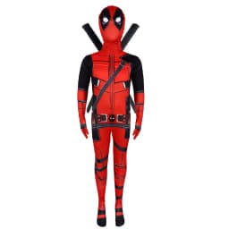 New Movie Character Role Play Costume Superhero Deadpool Costume Mask Sword Bag Suits Halloween Party Cosplay Jumpsuit 3D Style