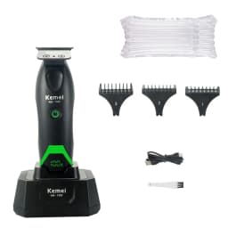 Kemei Professional Hair Clipper LED Display Trimmer Charging Base Hair Care Appliance Adjustable Clipper for Men KM-1385 KM-1386