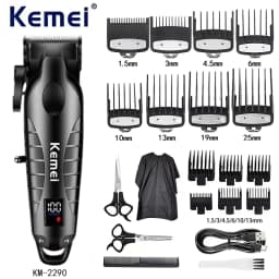 Kemei KM-2290 KM-2293 KM-T95 Professional Cutting Machine Electric Shaver Hair Trimmers with LCD Display Men's Hair Clippers