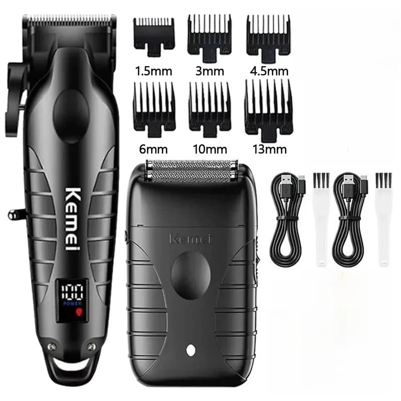 Kemei KM-2290 KM-2293 KM-T95 Professional Cutting Machine Electric Shaver Hair Trimmers with LCD Display Men's Hair Clippers