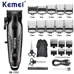Kemei KM-2290 KM-2293 KM-T95 Professional Cutting Machine Electric Shaver Hair Trimmers with LCD Display Men's Hair Clippers