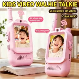 Kids Video Walkie Talkies 2 Pack Long Range Walkie-Talkie Rechargeable for Indoor Camping Hiking Travel Gift for Boys Girls