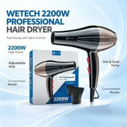 2200W Professional Hair Dryer AC100-240V Adjustable Temperature Speed Cold Shot Blow Dryer With Concentrator Nozzle Salon Home Travel Hair Styling Tool