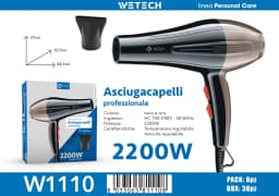 2200W Professional Hair Dryer AC100-240V Adjustable Temperature Speed Cold Shot Blow Dryer With Concentrator Nozzle Salon Home Travel Hair Styling Tool