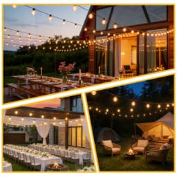 24V 30M Low Voltage String Lights with Remote Control Horizontal Bulbs Indoor-Outdoor Waterproof Garden Decor UK Plug