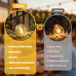 24V 30M Low Voltage String Lights with Remote Control Horizontal Bulbs Indoor-Outdoor Waterproof Garden Decor UK Plug