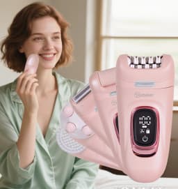 Hatteker 5-in-1 Electric for Women Hair Remover Roller Home Use Washable Hair Removal Device with Private Clip And Light