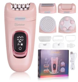 Hatteker 5-in-1 Electric for Women Hair Remover Roller Home Use Washable Hair Removal Device with Private Clip And Light