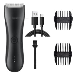 Electric Body Groomer Pubic Hair Trimmer for Men Balls Shaver Clipper Male Sensitive Private Parts Razor Sex Place Face Cut