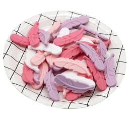 Cute-Idea 10PCs Silicone Beads Feather Teether BPA Free DIY Infant Teething Necklace Rodent Pendant Jewelry Nursing Shower