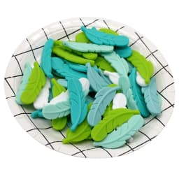 Cute-Idea 10PCs Silicone Beads Feather Teether BPA Free DIY Infant Teething Necklace Rodent Pendant Jewelry Nursing Shower