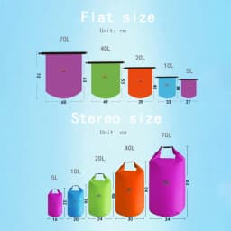 5L/10L/20L/40L/70L Dry Bag Swimming Waterproof Bags Sack Waterproof Floating Dry Gear Bags For Boating Fishing Rafting 4 Colors