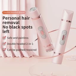 Ladies Dual‑head Electric Shaver, 2‑in‑1 Body Hair Remover, Suitable for Bikini Zone, Arm, Leg and Facial Use