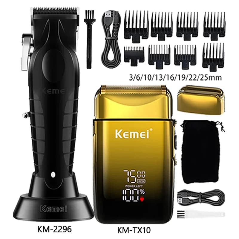 Hair Clipper Electric Shaver Cutting Machine KM-2296 KM-TX10 667 Long Life Hair Trimmer Powerful Power Hair Trimmer for Men