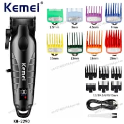 Hair Clipper Barber Blading Hair Cutting Machine Clipper Grooming Cordless Rechargeable Shaver for Men Km-2290 Km-032 Km-1102